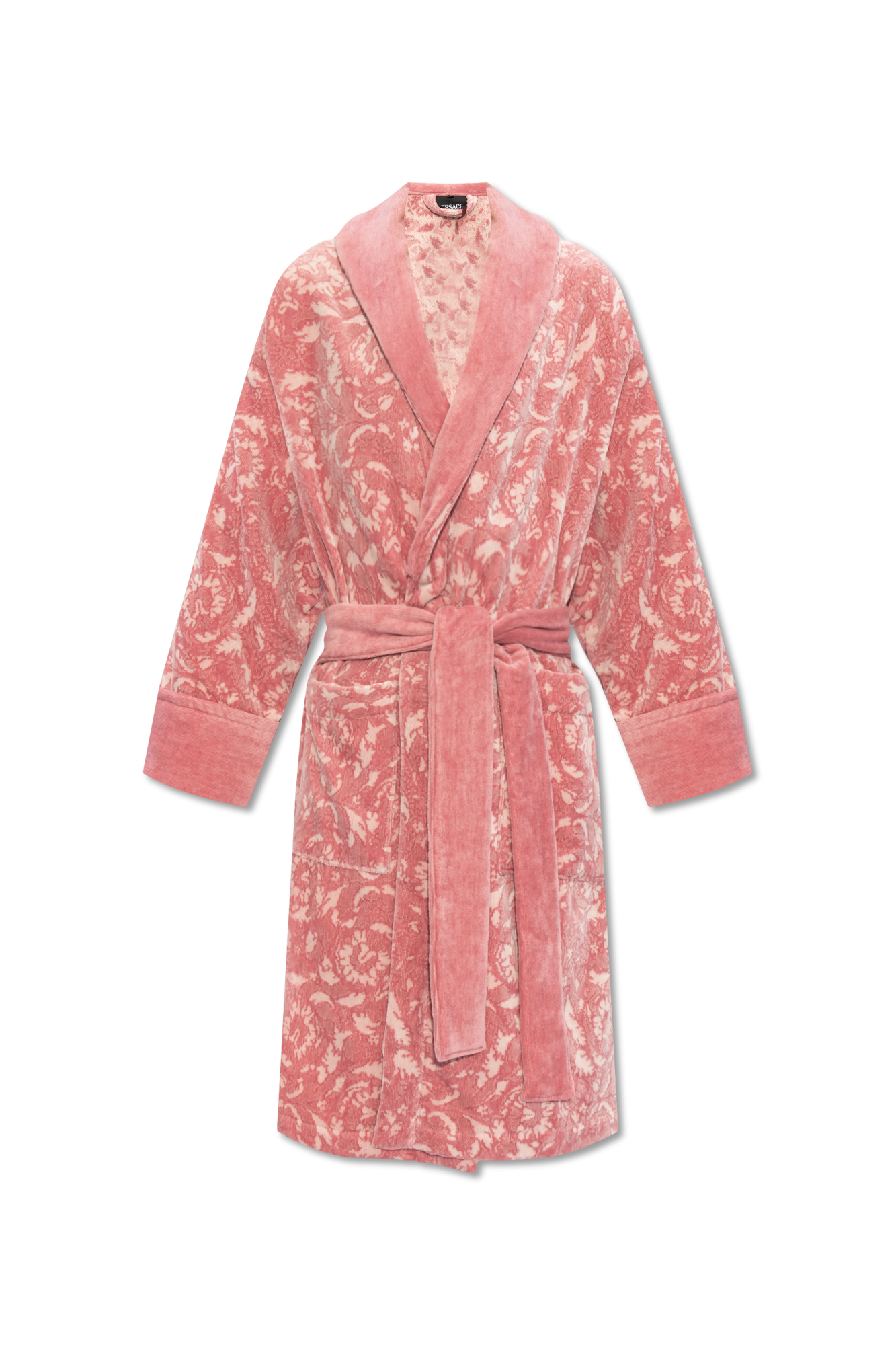 Pink Bathrobe with Barocco pattern Versace Home Vitkac GB